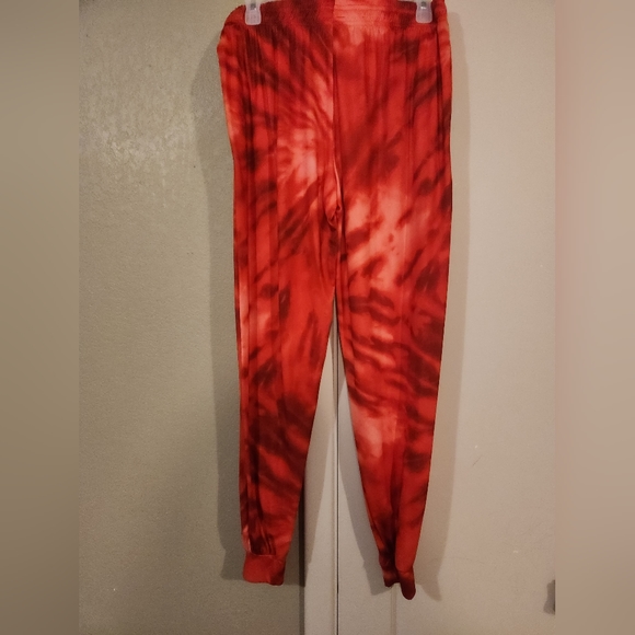 Coca Cola Lounge Pants Sz SM Red Tie-Dye "It's the Real Thing" joggers - Picture 4 of 4